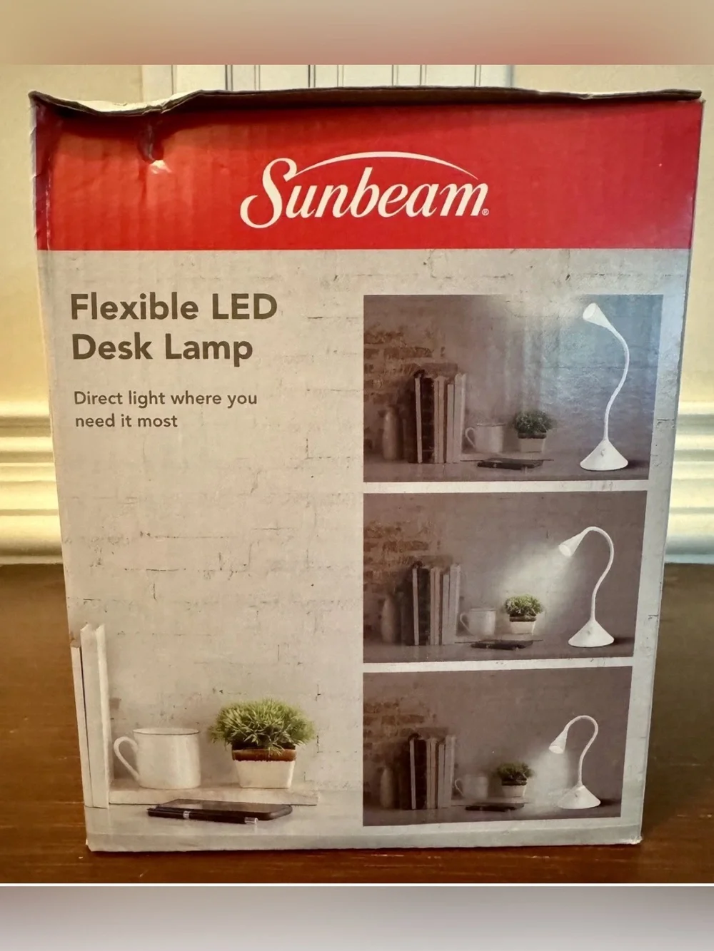 Sunbeam White Flexible LED Desk Lamp - NIB